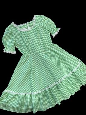 Vintage Gingham Western Baby Doll Dress